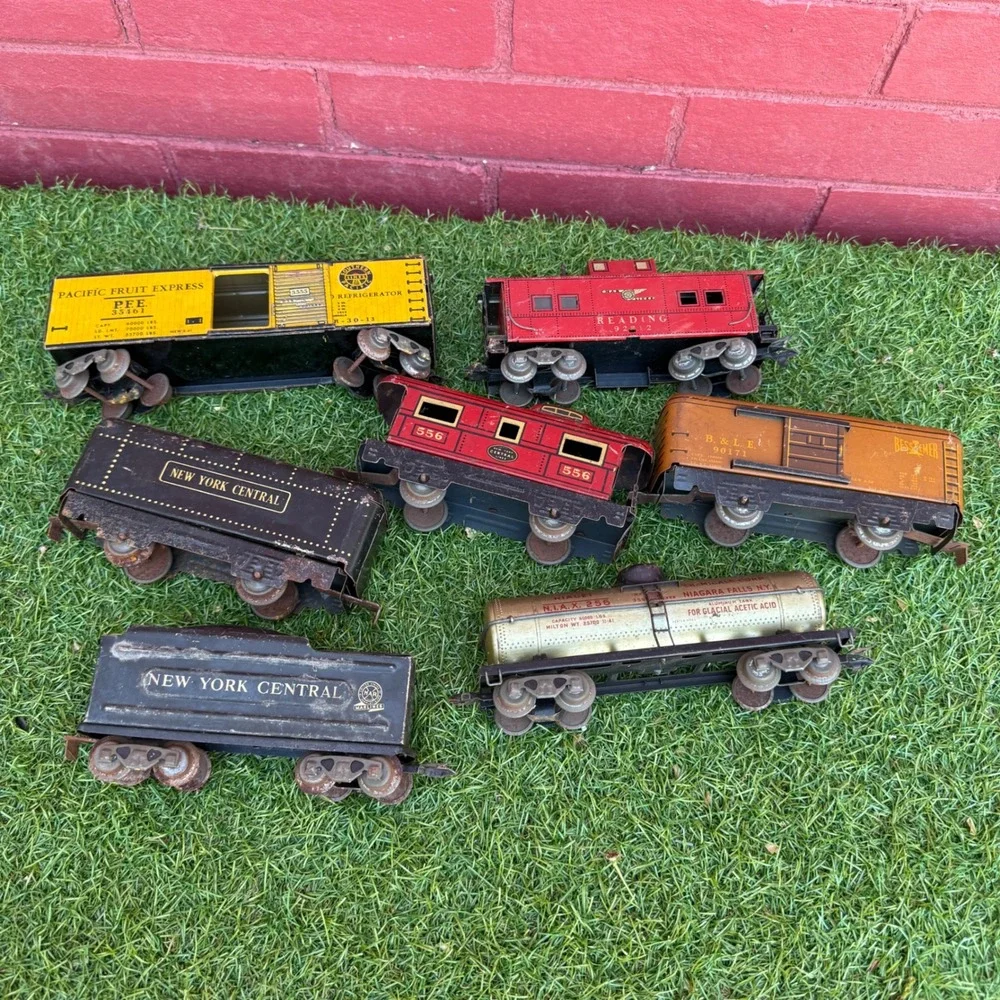 Vintage Marx Tin Litho Train Lot‎ Commodore Vanderbilt 999 NYC Reading PFE Rail